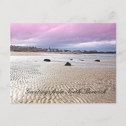 North Berwick Beach in Schottland, Postcard Postkarte (Vorderseite)