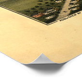 North Berwick ME Panorama Birdseye View 1877 Poster (Ecke)