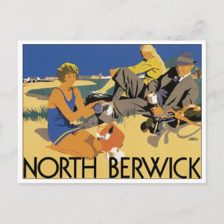 North Berwick Vintage Travel Poster Postkarte