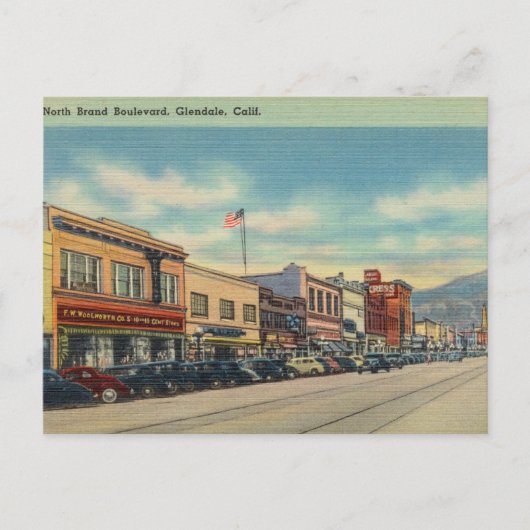 North Brand Boulevard, Glendale, Kalifornien Postkarte (Vorderseite)