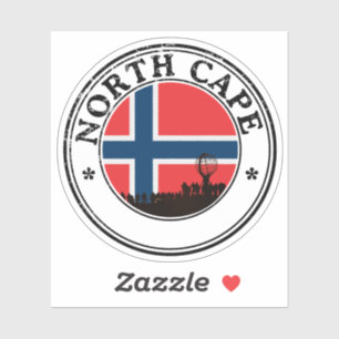 North Cape Siegel Aufkleber Runde Flagge Für Lapto