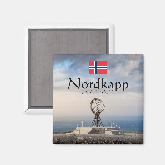 North Cape Souvenir Magnet (Vorderseite/Rückseite)