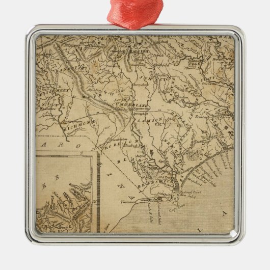 North Carolina 10 Silbernes Ornament (Vorne)