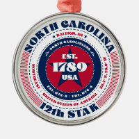 North Carolina 12. Staat Weihnachtsschmuck