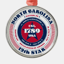 North Carolina 12. Staat Weihnachtsschmuck