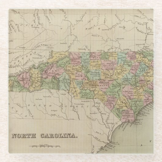 North Carolina 5 Glasuntersetzer (Vorderseite)