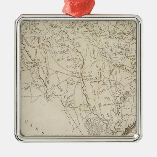 North Carolina 6 Silbernes Ornament (Vorne)