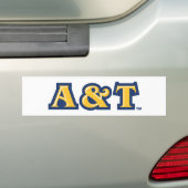 North Carolina A&T Staat University | A&T Wordmark Autoaufkleber (Auf Auto)
