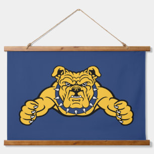 North Carolina A&T Staat University Bulldog Wandteppich Mit Holzrahmen