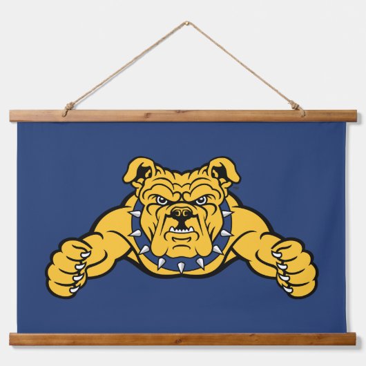 North Carolina A&T Staat University | Bulldog Wandteppich Mit Holzrahmen (Vorne)