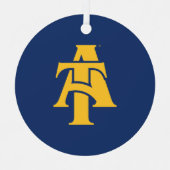 North Carolina A&T Staat University | Ein Logo 2 Ornament Aus Metall (Vorderseite)