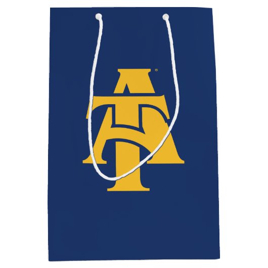 North Carolina A&T Staat University | Ein Logo Mittlere Geschenktüte (Vorderseite)