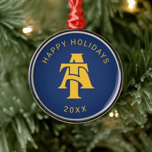 North Carolina A&T Staat University | Ein Logo Ornament Aus Metall (Baum)
