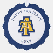 North Carolina A&T Staat University | Ein Logo Ornament Karte (Rückseite)