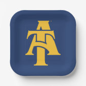 North Carolina A&T Staat University | Ein Logo Pappteller (Vorderseite)