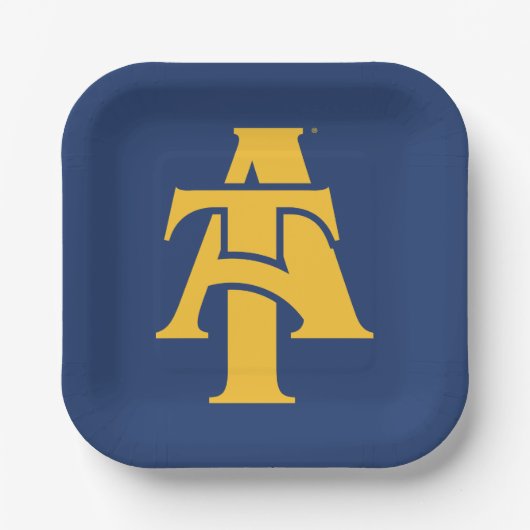 North Carolina A&T Staat University | Ein Logo Pappteller (Vorderseite)