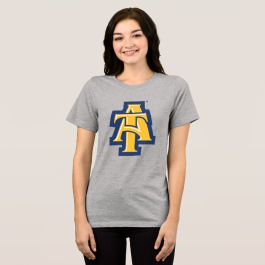 North Carolina A&T Staat University | Ein Logo Tri-Blend Shirt (Vorderseite voll)