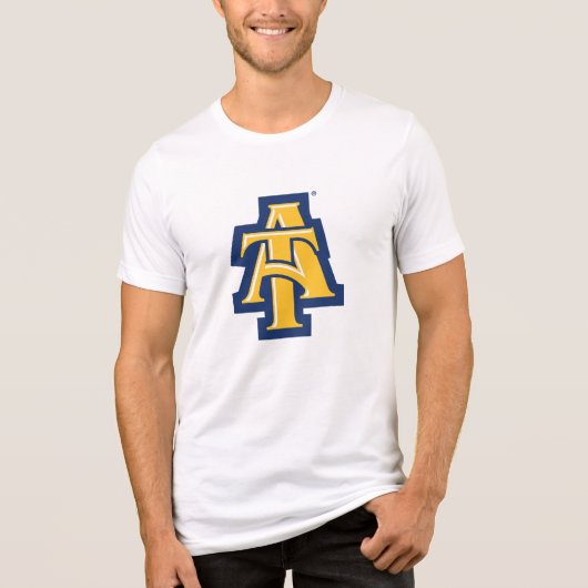 North Carolina A&T Staat University | Ein Logo Tri-Blend Shirt (Vorderseite)