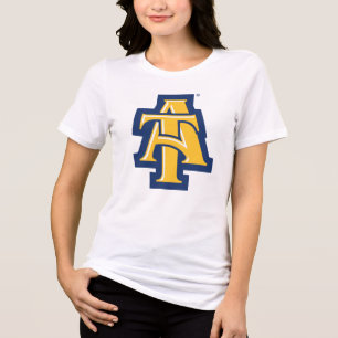 North Carolina A&T Staat University Ein Logo Tri-Blend Shirt