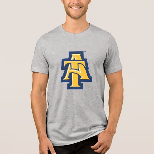 North Carolina A&T Staat University | Ein Logo Tri-Blend Shirt (Vorderseite)