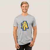 North Carolina A&T Staat University | Ein Logo Tri-Blend Shirt (Vorderseite voll)