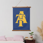 North Carolina A&T Staat University | Ein Logo Wandteppich Mit Holzrahmen (Schlafzimmer)