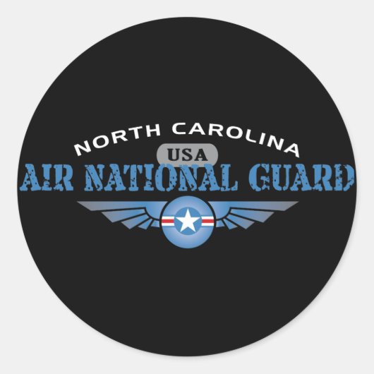 North Carolina Air National Guard Runder Aufkleber (Vorderseite)