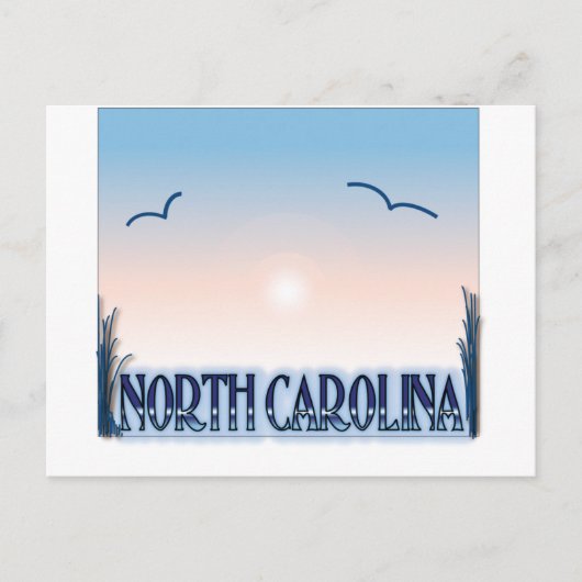 North Carolina Airbrush Sunset Postkarte (Vorderseite)