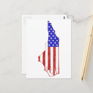 North Carolina American Flag Patriotic Tar Heel Postkarte