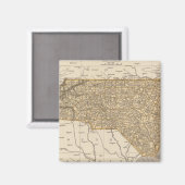 North Carolina Atlas Map Magnet (Vorderseite/Rückseite)