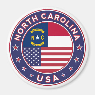 North Carolina Aufkleber, Handy-Gehäuse, Totbeutel Magnet