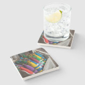 North Carolina, Außenbanken Nationalstrand 5 Steinuntersetzer (Seitenansicht)