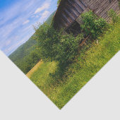 North Carolina Barn mit superfarbigem Quilt Seidenpapier (Ausschnitt)