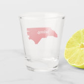 North Carolina Belong Staat Map Schnapsglas (Rückseite)