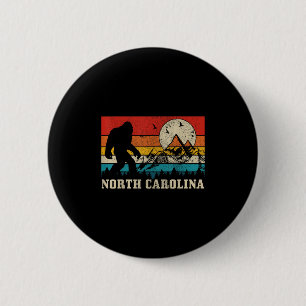 North Carolina Bigfoot Vintage Berge Wandern Ca Button