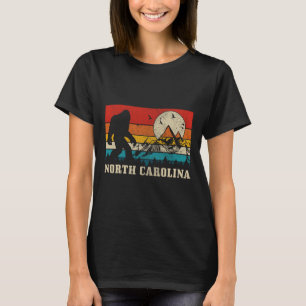 North Carolina Bigfoot Vintage Berge Wandern Ca T-Shirt