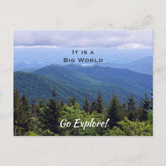 North Carolina Blue Ridge Mountains Postcard Postkarte (Vorderseite)