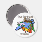 North Carolina Blue The Tar Heel Staat BirdFlower Magnet (Vorderseite/Rückseite)