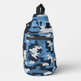 North Carolina Blue & White Heel Camo Printed Crossbody Bag