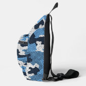 North Carolina Blue & White Heel Camo Printed Crossbody Bag (Rechts)