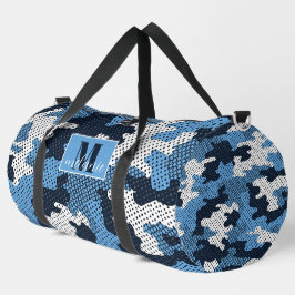North Carolina  Blue & White Heel Camo Printed  Duffle Bag