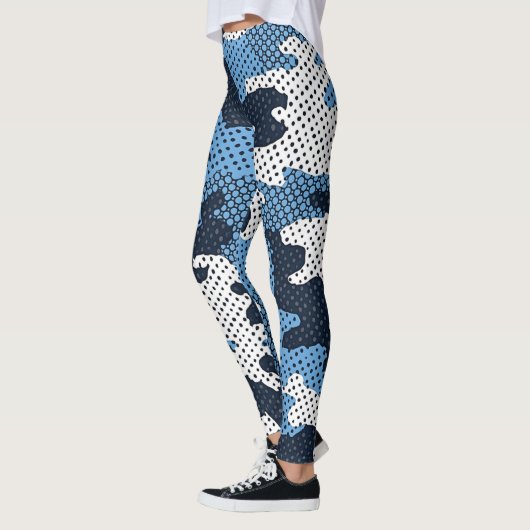 North Carolina Blue & White Heel Camo Printed Leggings (Links)