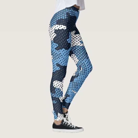 North Carolina  Blue & White Heel Camo Printed  Leggings (Rechts)