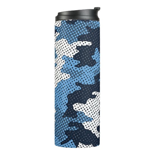 North Carolina Blue & White Heel Camo Printed Thermosbecher (Nach links gedreht)