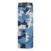 North Carolina  Blue & White Heel Camo Printed  Thermosbecher (Rückseite)