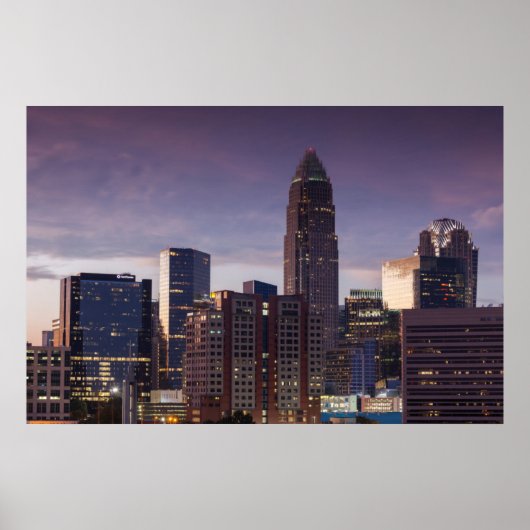 North Carolina, Charlotte, erhöhte Aussicht Poster (Vorne)