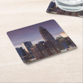 North Carolina, Charlotte, erhöhte Sicht Rechteckiger Pappuntersetzer (angewinkelt)