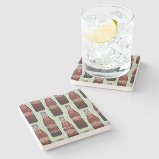 North Carolina Cheerwine Stone Coaster Steinuntersetzer (Seitenansicht)