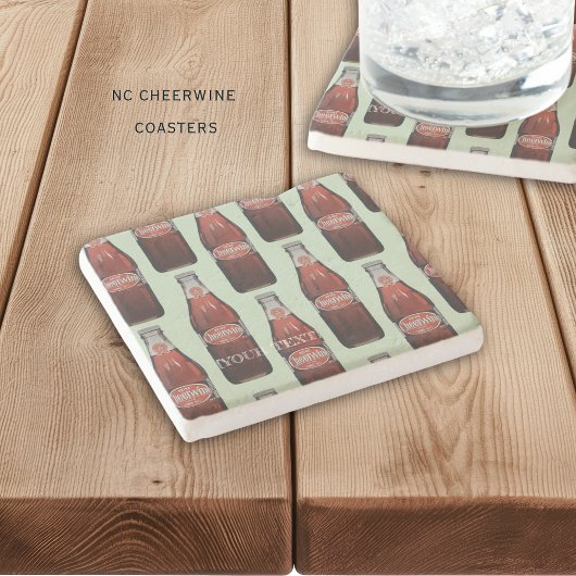 North Carolina Cheerwine Stone Coaster Steinuntersetzer