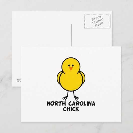 North Carolina Chick Postkarte (Vorne/Hinten)